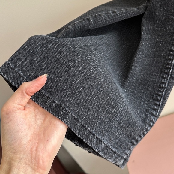 Merona Bootcut Black Denim Jeans, White Streaked Jeans, Size 14 Regular - Picture 10 of 16